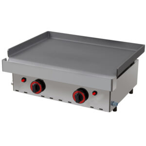 Plancha sobremesa gas 2 fuegos Acero laminado