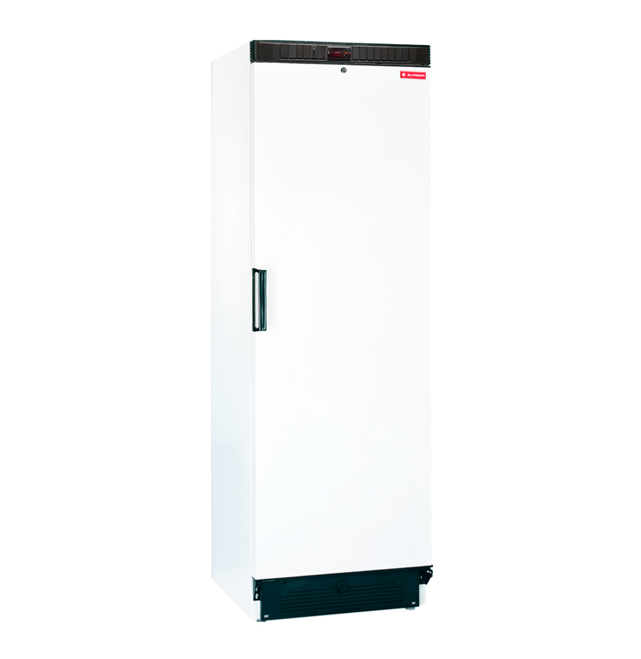 Armario de refrigeración digital de 1 puerta ciega blanco