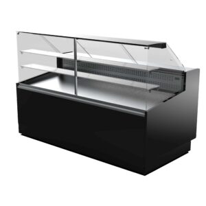 Vitrina expositora Pastelería serie 970 cristal recto 0,95m 2 puertas