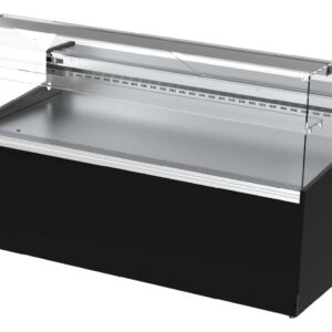 Vitrina expositora Carnicería serie 1100 cristal recto 1,5m 2 puertas