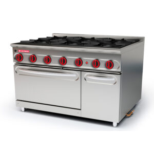 Cocina modular 750 de 6 fuegos + Horno + Gratinador
