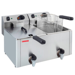 Freidora sobremesa eléctrica doble 7 + 7 L grifo